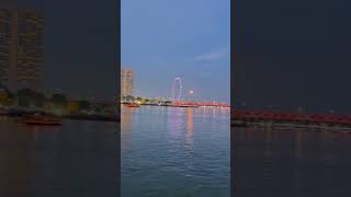 The day and evening at Merlion Park in Singapore [upl. by Edith]