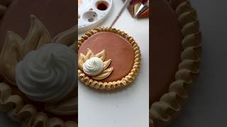 Pumpkin pie cookie🥧 recipes and supplies linked in my bio cookiedecorating asmr satisfying [upl. by Wadesworth]