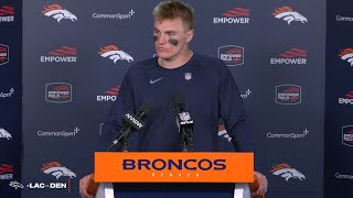 QB Bo Nix on Week 6 vs Chargers ‘Our guys continued to battle’ [upl. by Yakcm]