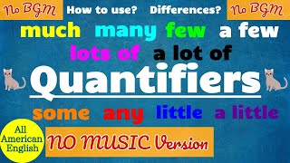 QUANTIFIERS in English No Background Music Version  SOME or ANY MUCH or MANY  English Grammar [upl. by Euqinad]