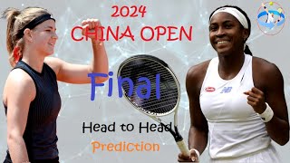 Karolína Muchová vs Coco Gauff  2024 China OpenWTA 1000 Final Match Preview [upl. by Evod196]