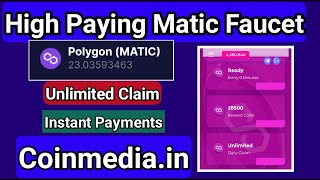 High Paying Matic Faucet 2024  Claim Matic Faucet  Unlimited Claim No Limits  Instant Payments🤑 [upl. by Yellek]