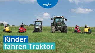 Kinder mit eigenem Traktor Zu Besuch bei der Lichtenberger Traktorenbande  MDR um 4  MDR [upl. by Larred]