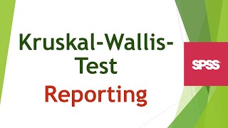 KruskalWallisTest berichten  SPSS Output [upl. by Edelstein]