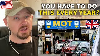 American Reacts to Whats a MOT Test  UK Vehicle Inspections [upl. by Cherise]