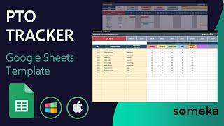 PTO Tracker Google Sheets Template  Annual Leave Tracker [upl. by Hoopes644]