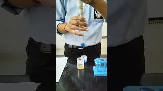 Sugar test by Benedict solutions  urine sugar  science shortsfeed shorts [upl. by Lorak706]