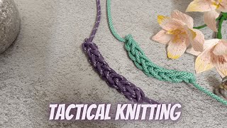 How To Finger Knit Paracord [upl. by Higbee]