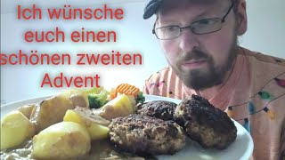 Buletten mit Salzkartoffeln Gemüse und Zwiebelsauce  MUKBANG [upl. by Thadeus]