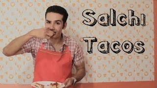 SALCHI TACOS Receta más fácil del mundo [upl. by Ruyam274]