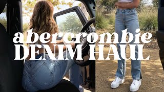 ABERCROMBIE DENIM HAUL  every single style with side by sides [upl. by Anicart]