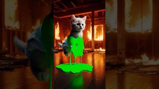 🔥😺 Hero Dad Cat Rescues Kitten from Burning House 🏠⚠️animation cattales catfunny supercat [upl. by Adnilram412]