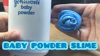 How To Make Slime with Baby Powder with Glue DIY Slime without boraxliquid starch [upl. by Enilrad]