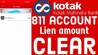 How to clear lien balance in kotak account 811  kotak 811 account lien amount  amaninfo [upl. by Odrick]