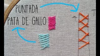 PUNTADA PATA DE GALLO TUTORIAL  PASO A PASO [upl. by Lawan278]