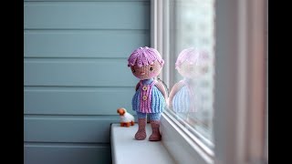 Crochet doll by Katushka Morozova Вязаная кукла Обзор вязаной игрушки [upl. by Otrebcire8]