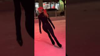 ice skating dance 🖤👀 ice skating dance viral trending video shorts canada germany india [upl. by Loma]