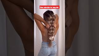 Hairstyle for long hair hair style tutorial koreanhairstyles long hair tiktokviral [upl. by Brier118]