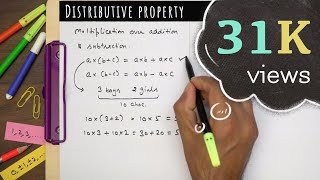 Distributive property of multiplication over addition and subtraction  हिंदी  Hinglish [upl. by Crandall490]