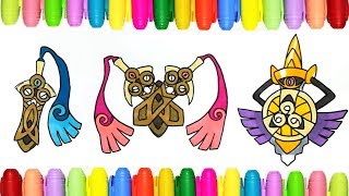 Pokemon coloring  Honedge Doublade and Aegislash [upl. by Eilah]