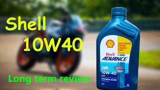 Best Engine Oil For BikesShell Advanced 10W40 Review Pros and Cons [upl. by Vasya661]