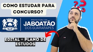 🔵CONCURSO JABOATÃO EDITAL VERTICALIZADO  PLANO DE ESTUDOS [upl. by Fi]