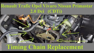 Renault TraficOpel VivaroNissan Primastar 20 DCi CDTi  Timing Chain Replacement [upl. by Areta]