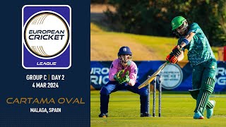 🔴 European Cricket League 2024  Group C Day 2  Cartama Oval Malaga Spain  T10 Live Cricket [upl. by Benzel]