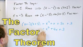 12  The Factor Theorem Part 1 Factoring Polynomials in Algebra [upl. by Arateehc410]