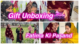 Gift Unboxing  Fatima Ki Pasand  Malik Waqar Vlogs [upl. by Vikki254]