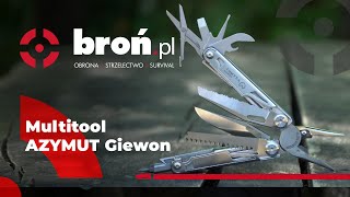 Multitool AZYMUT Giewon  14 narzędzi  kabura do pasa H2038 [upl. by Ainar]