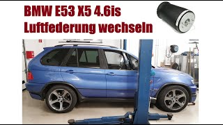 Bmw E53 X5 46is Luftfederung hinten wechseln Tutorial Anleitung [upl. by Carolynn]