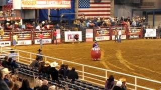 Mesquite Rodeo rodeo clown gets hit [upl. by Ailemak]