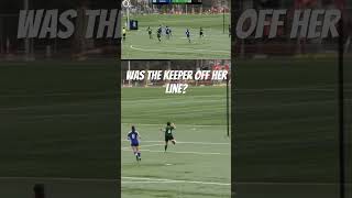 Was the Keeper off her line 🤔 football soccer womensfootball ladiesfootball [upl. by Eustace]