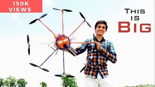 Huge Homemade Octocopter Drone  Flight test Or Crash test [upl. by Annaoi]