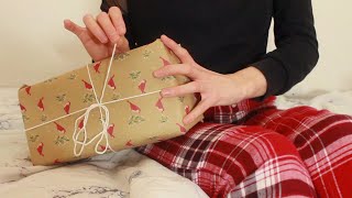 🎄 ASMR Christmas present unwrapping No talking 🎁 [upl. by Grethel]