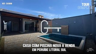 Casa à venda em Peruíbe nova e com piscina  Regina Guerreiro Imóveis [upl. by Annaeg]