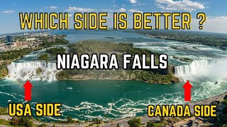 Niagara Falls Canada Side vs US Side  Which Side of Niagara is Better  Niagara Falls USA View [upl. by Kennedy805]