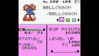 Shiny Bellossom evolves from shiny Gloom with sun stone  Pokémon Crystal [upl. by Ailla]