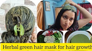 HERBAL GREEN HAIR PACK FOR EXTREME HAIR GROWTHmethi amp hibiscus hair packdaily hair growth remedies [upl. by Kelwen]