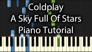 Coldplay  A Sky Full Of Stars Tutorial How To Play On Piano [upl. by Llenrap102]