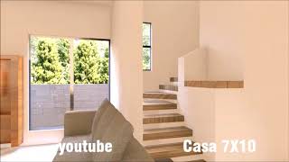 Plano de casa 7 X 10  Small Home design Plan 65x85m with 3 Bedrooms [upl. by Pillihpnhoj110]