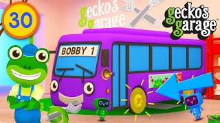 Bobby the Bus Parts  Geckos Garage  Educational Videos For Toddlers  Bus Video For Kids [upl. by Persons]