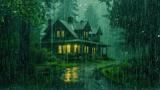 Beat Stress amp Insomnia Sleep Instantly with Heavy Rain on Tin Roof Very Heavy Thunder amp Lightning [upl. by Nahtanohj]