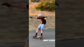 downhill longboarding longboard sunset extremesports adrenalin usa shorts skateboard fyp [upl. by Arrej]