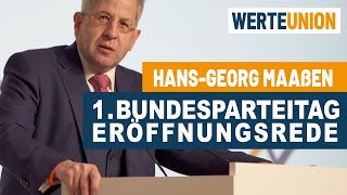 Die Eröffnungsrede von HansGeorg Maaßen auf dem 1 Bundesparteitag der WerteUnion [upl. by Daphna]