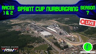 🔴LIVE  Sprint Cup Races 1 amp 2  Season 7 RTW  DjeeDent Racing  Nurburgring  Mercedes SLS Gr4 [upl. by Grunberg]