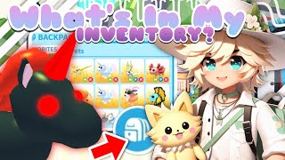 🎒🐶what’s in my INVENTORY👀INVENTORY TOUR in adoptme [upl. by Annice]