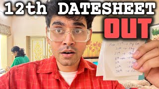 Official Notice CBSE Class 12 DATESHEET OUT jee1 jee2025 cbse2025 [upl. by Rdnaskela]