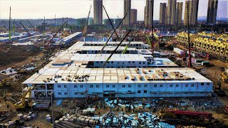 Official Timelapse of Chinas Coronavirus Hospital Built in 7 Days [upl. by Lleda]